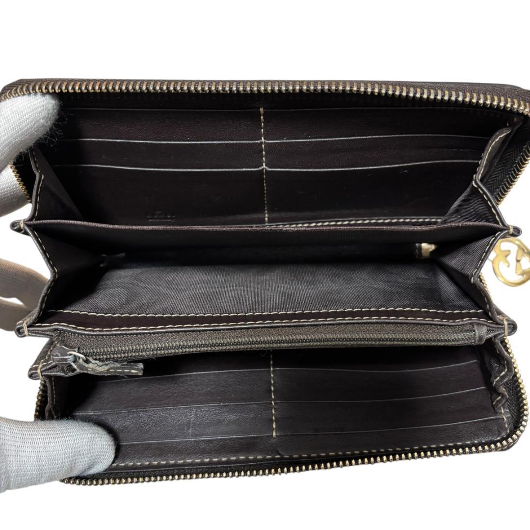 GUCCI グッチ GGキャンバス ラブリーハート ラウンドジップ 長財布