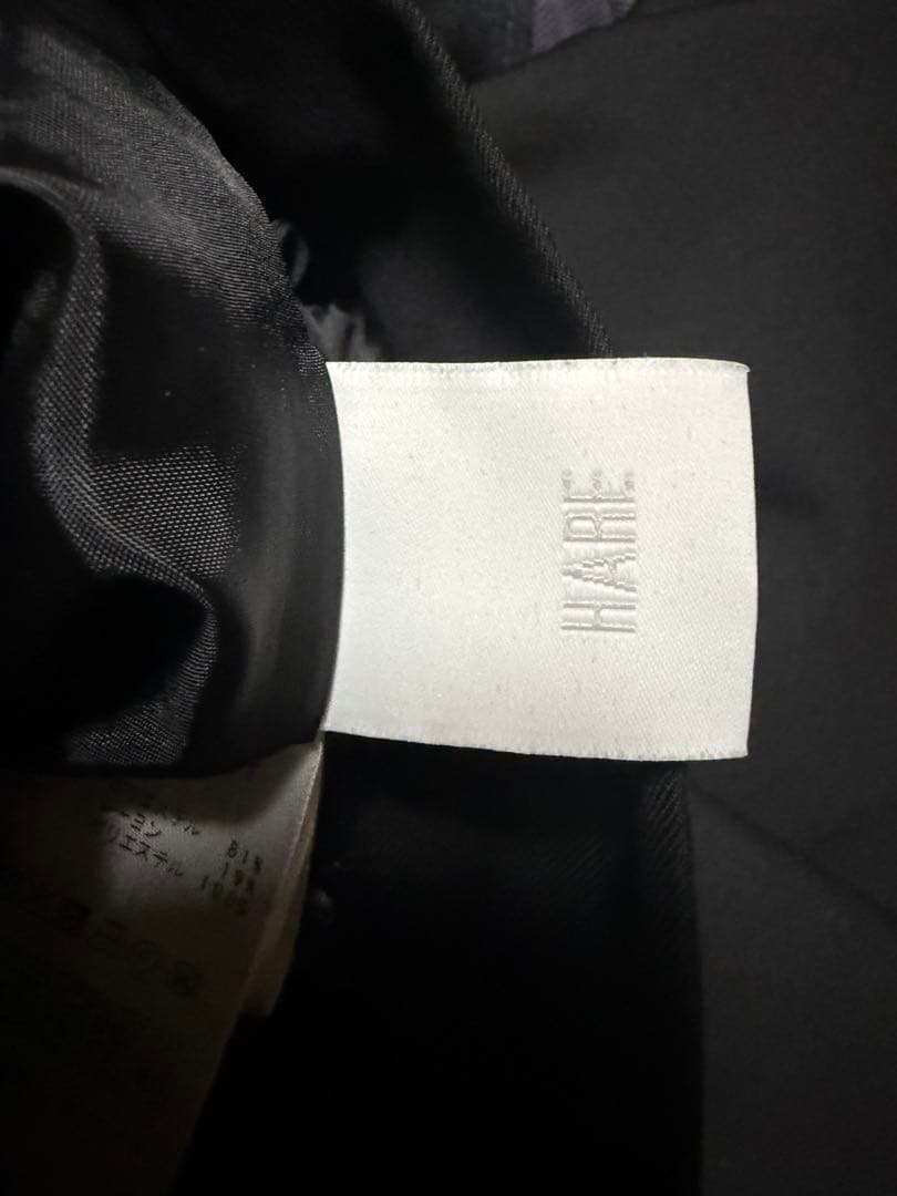 HARE KANAGUアシメワイドパンツ ブラック