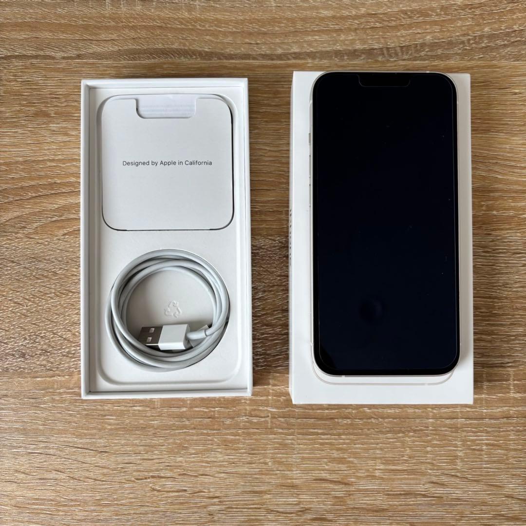 iPhone 13 128GB ホワイト SIMフリー バッテリー100%