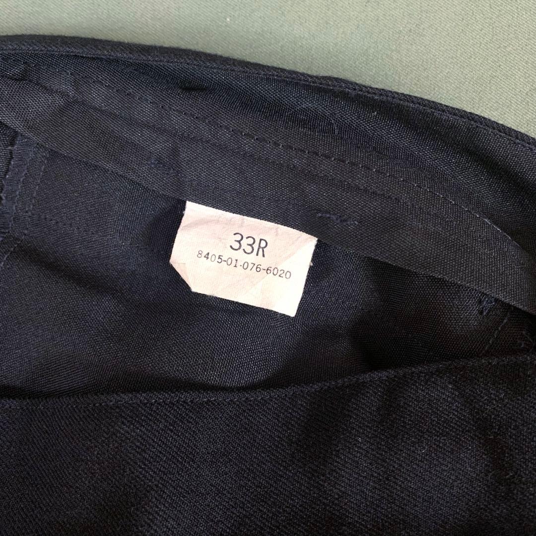 ステーキ様90sヴィンテージウールセーラーパンツ黒ブラックレースアップワイド