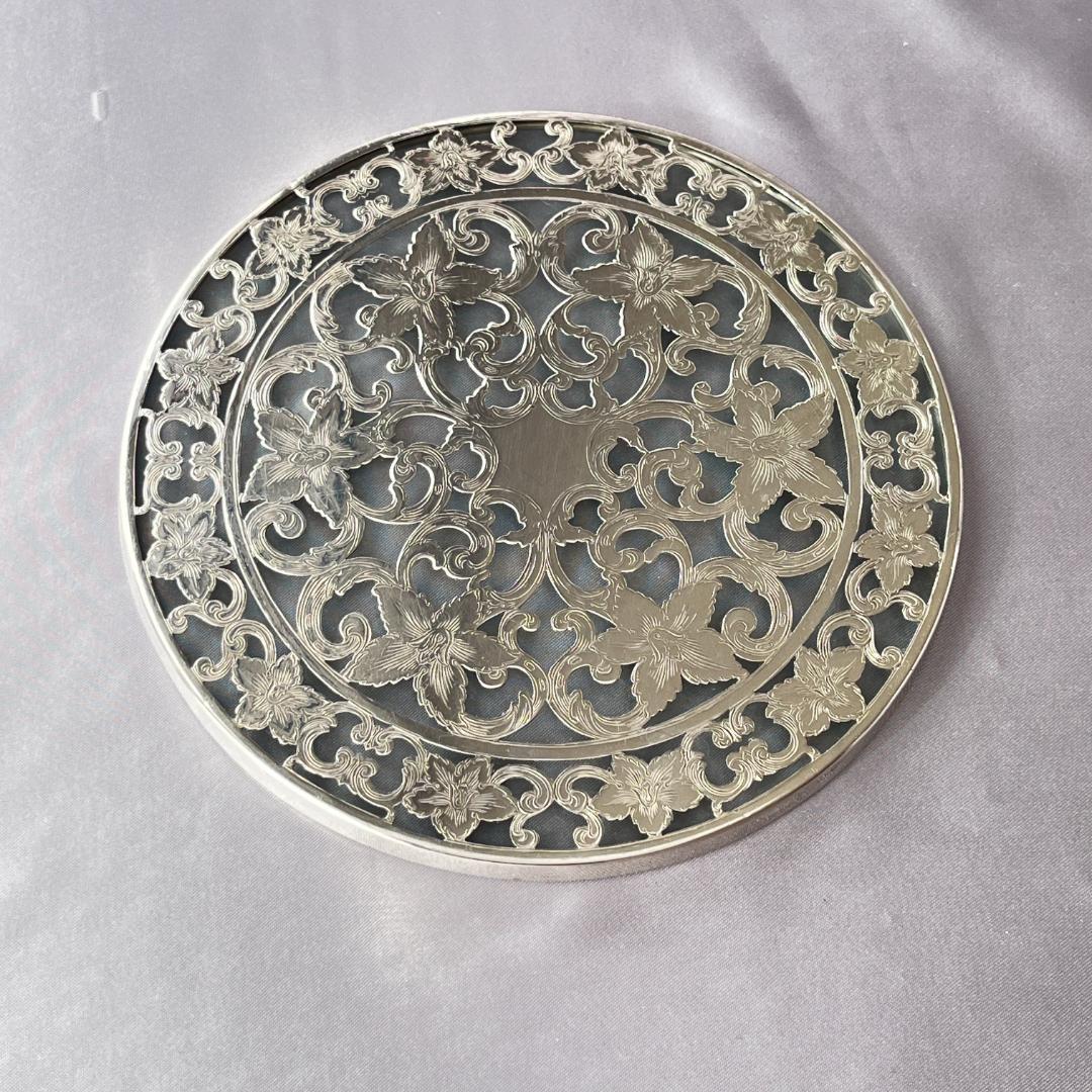 【WEBSTER】 【純銀 / ガラス】ティーセンター 15cm スターリング