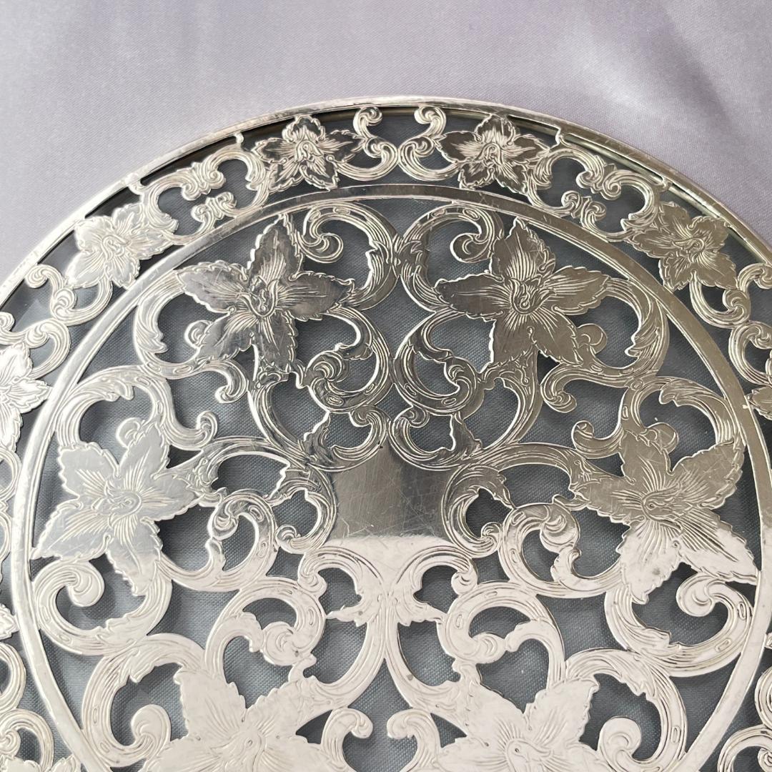 【WEBSTER】 【純銀 / ガラス】ティーセンター 15cm スターリング