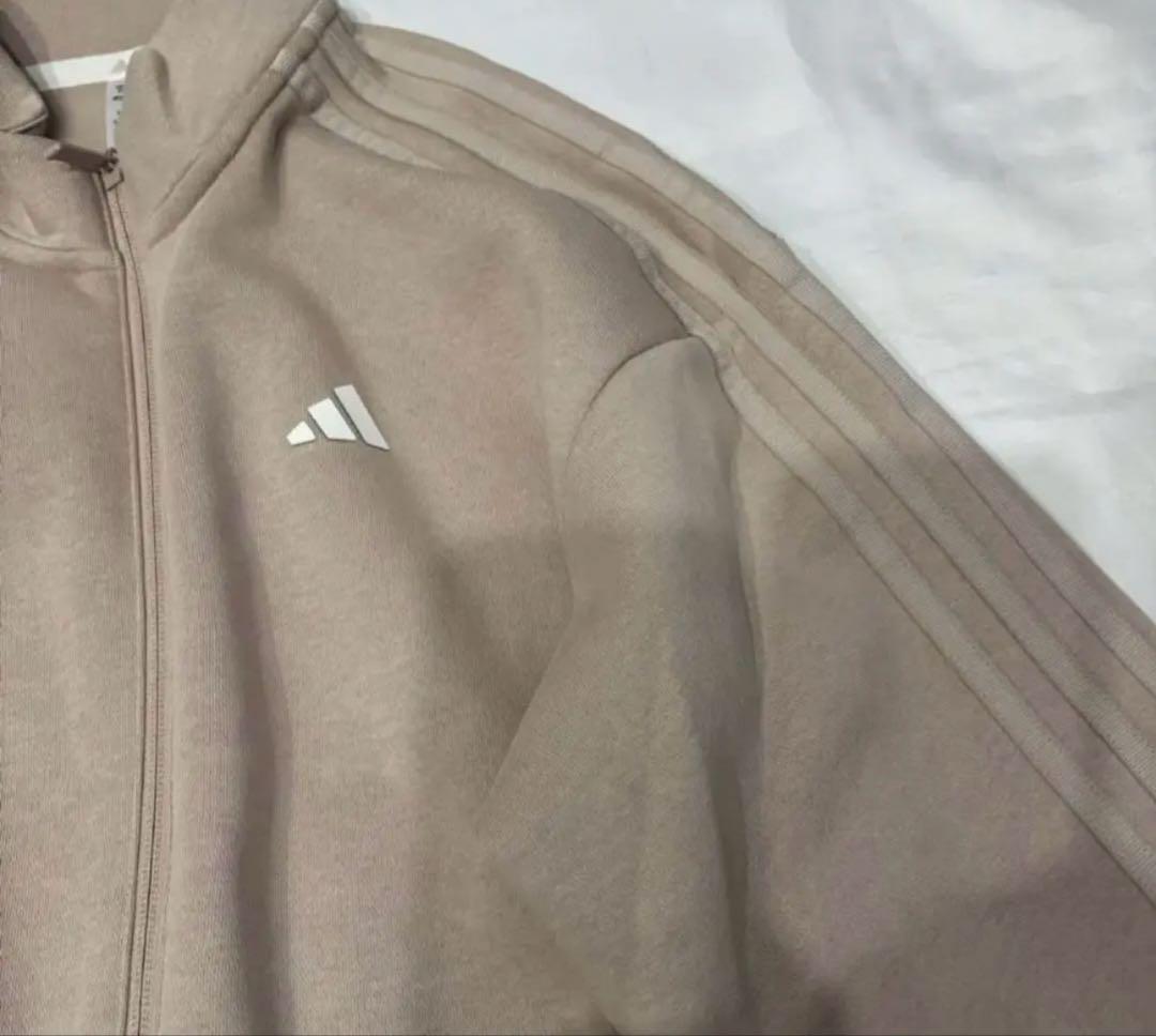 未使用　adidasゴルフ　スウェット裏起毛　 セットアップ　くすみピンク