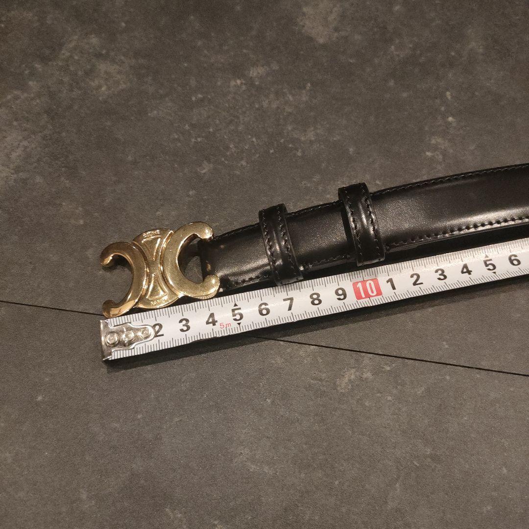 れ*ん様 CELINE ブラックベルト ゴールドバックル