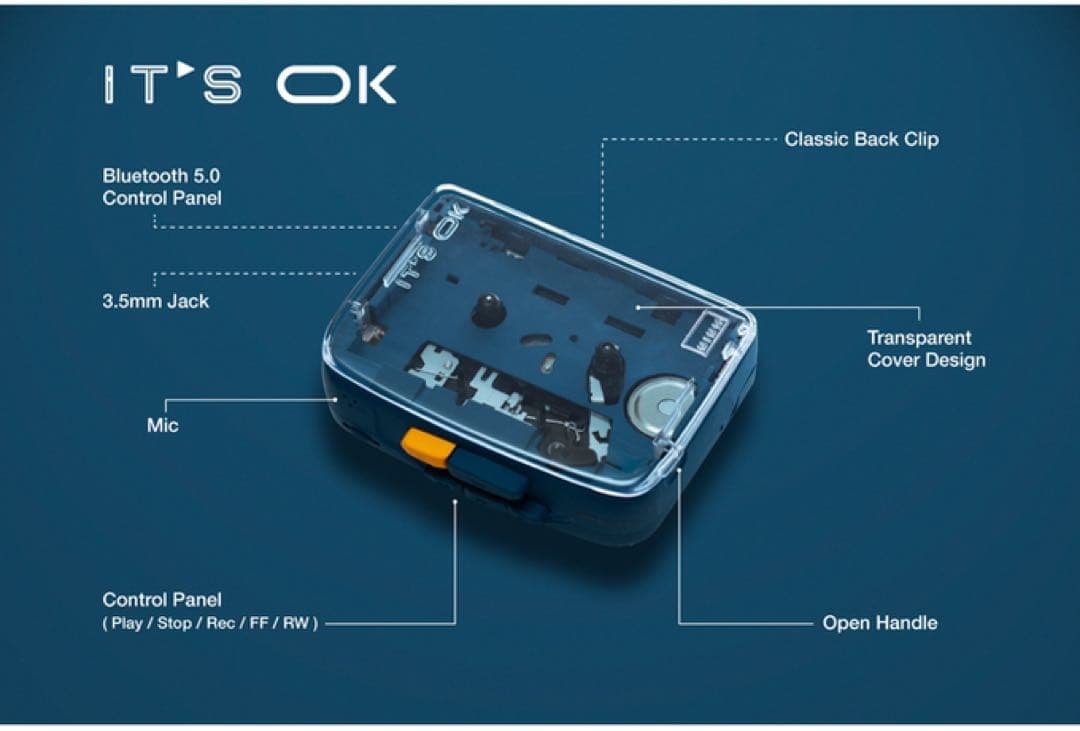 【週末限定値下】IT'S OK-Bluetooth 5.0 カセットプレーヤー