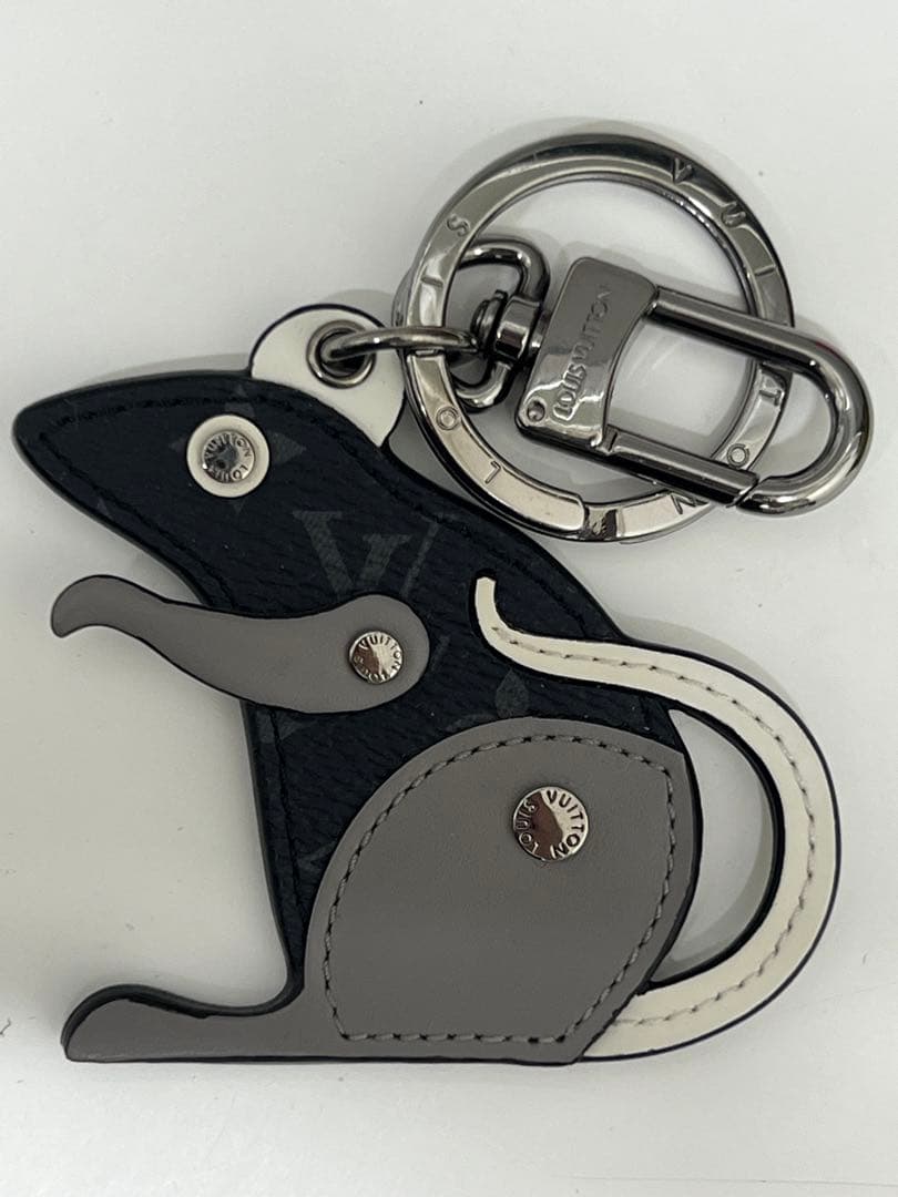 LV モノグラムエクリプス ポルトクレ ネズミ キーリング キーチャーム