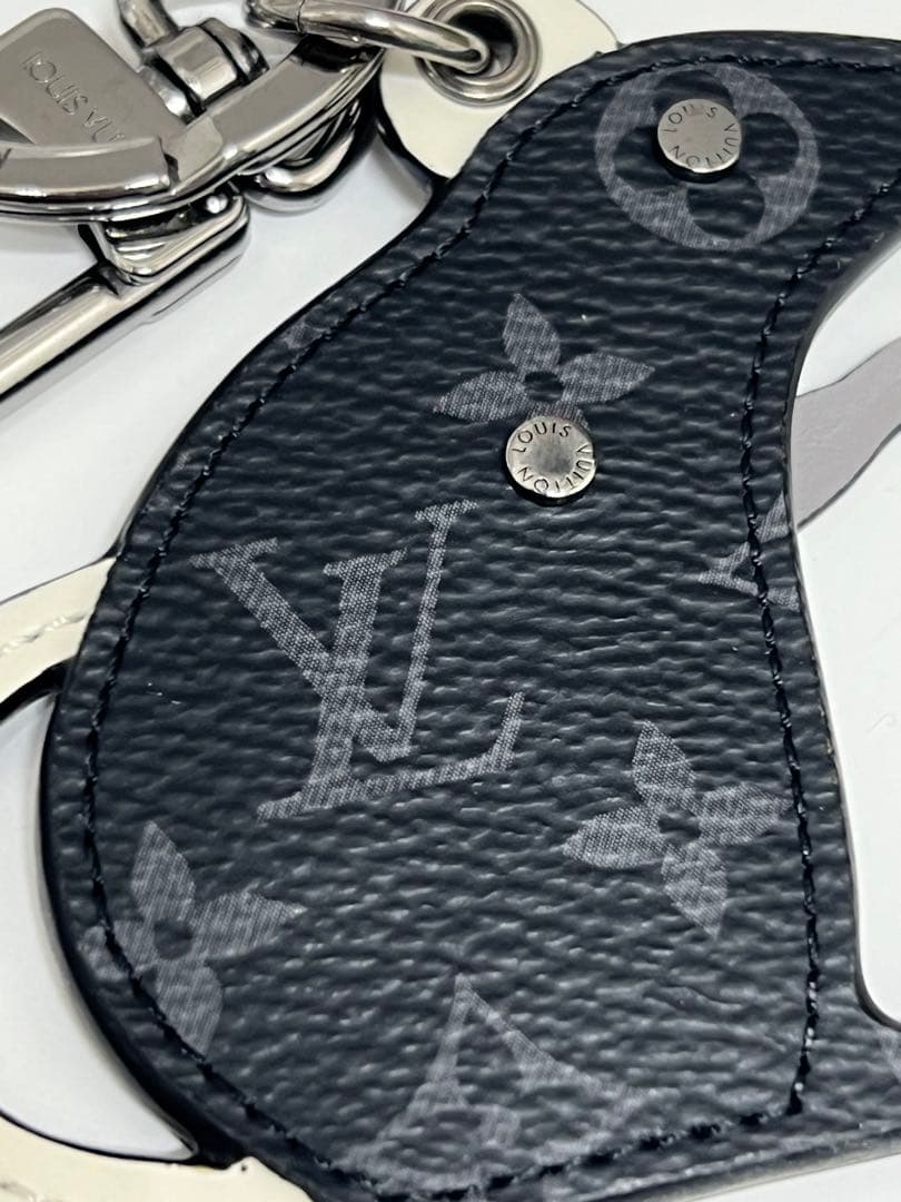 LV モノグラムエクリプス ポルトクレ ネズミ キーリング キーチャーム