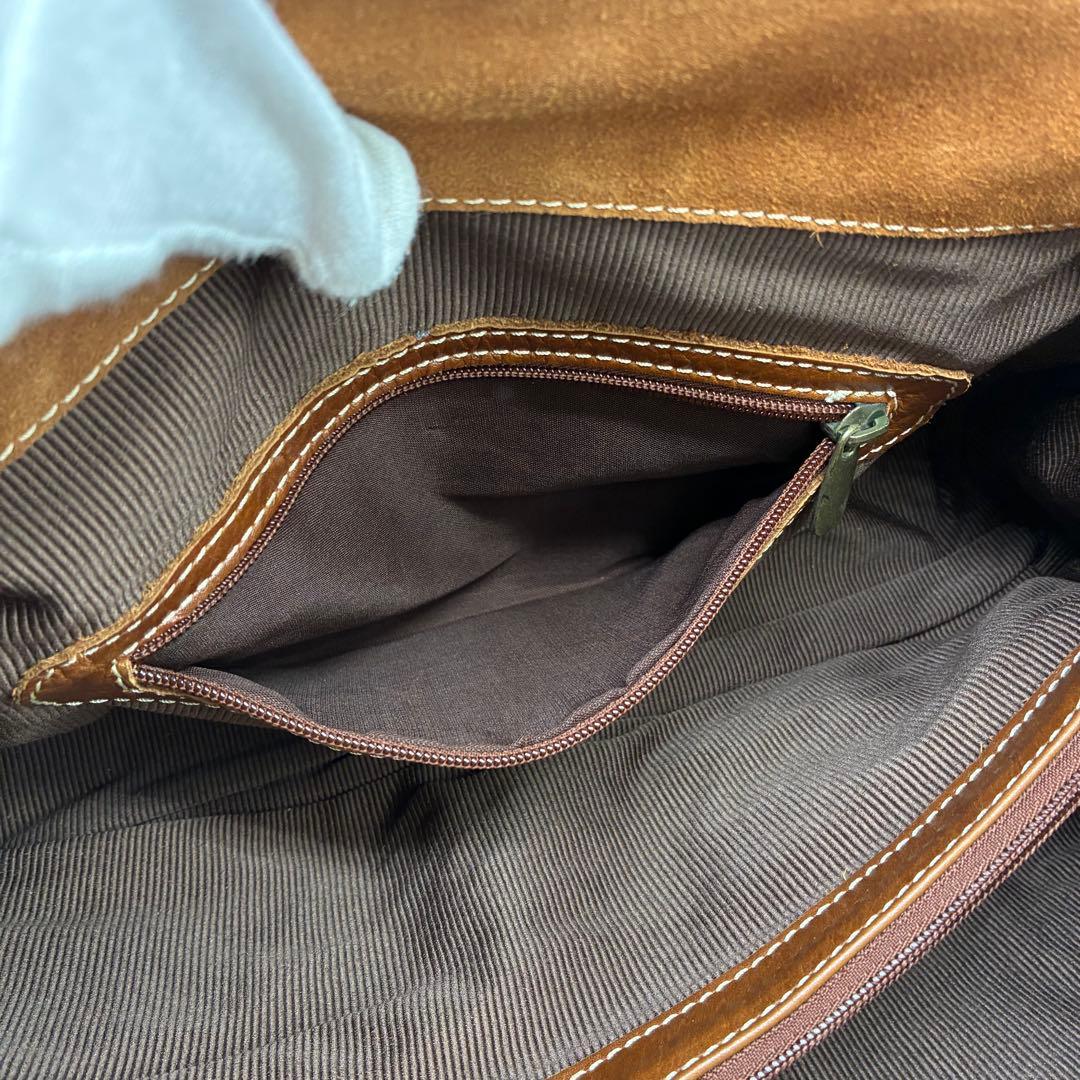 良品】inci ハンドバッグ　トートバッグ　ブラウン　レザー　ターンロック