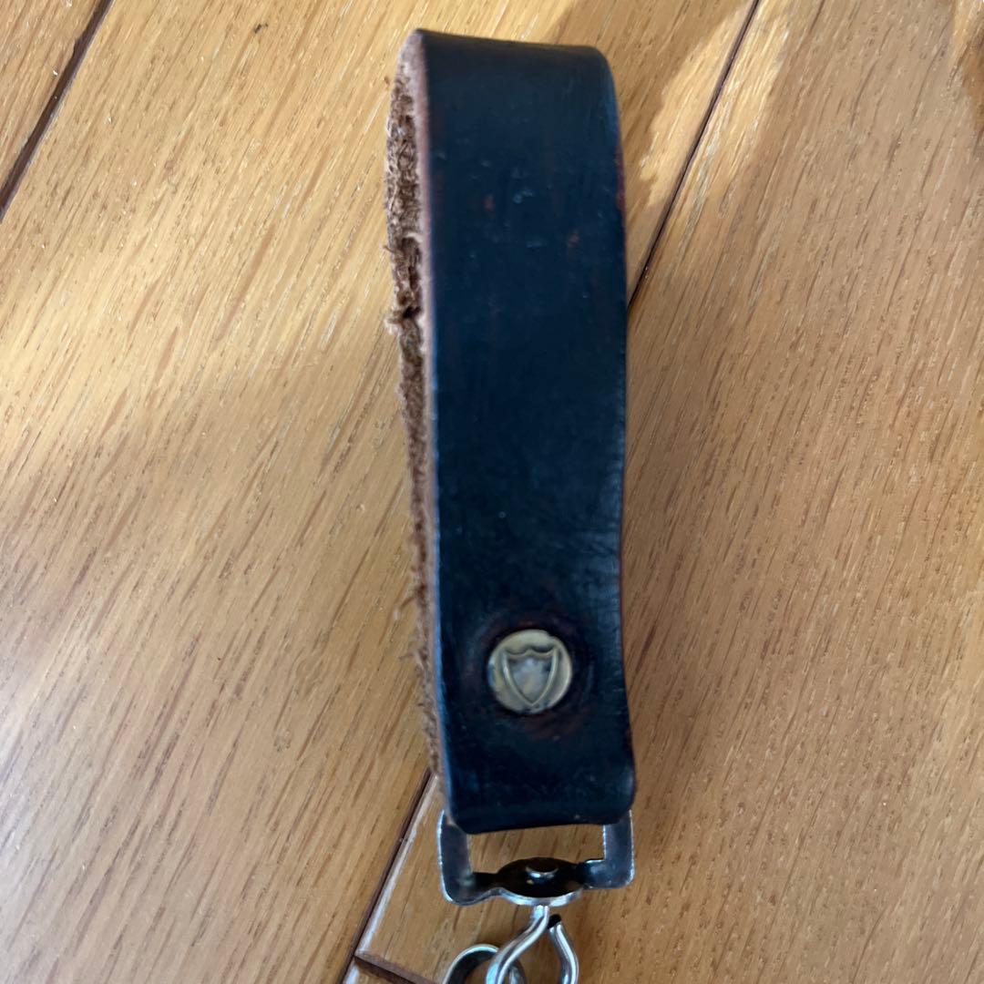 HTCスタッズ付きレザーウォレットチェーン黒