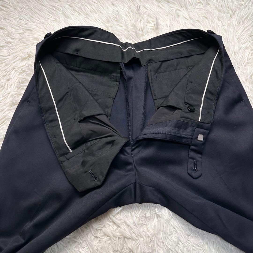 極美品 スーツセレクト シルク混 リバーシブルベスト 3ピース 光沢 A5