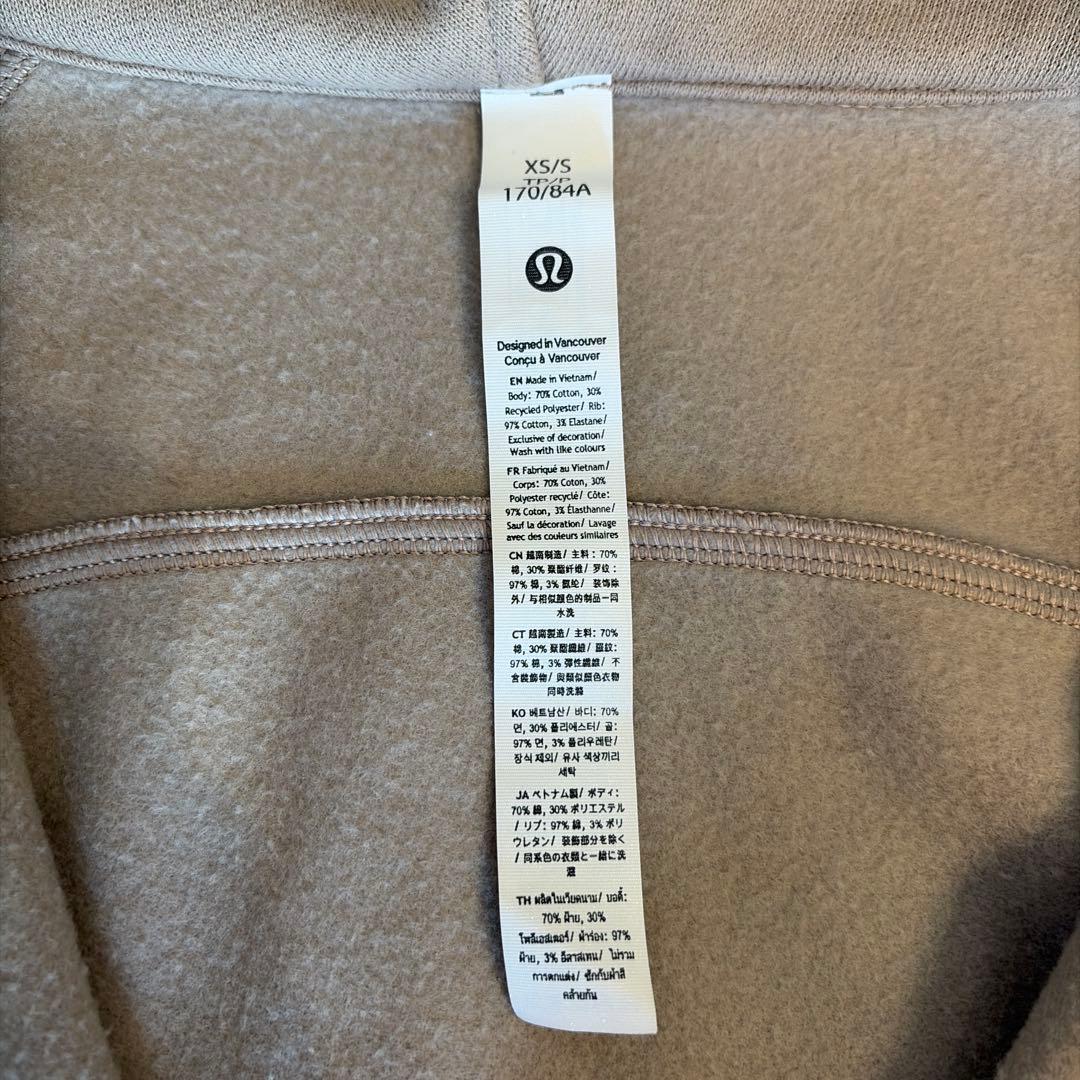 【美品】 ルルレモン　Scuba オーバーサイズ フルジップフーディ