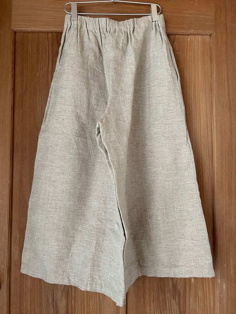 お値下げ中 真木テキスタイルスタジオ リネン シルク ガウチョパンツ