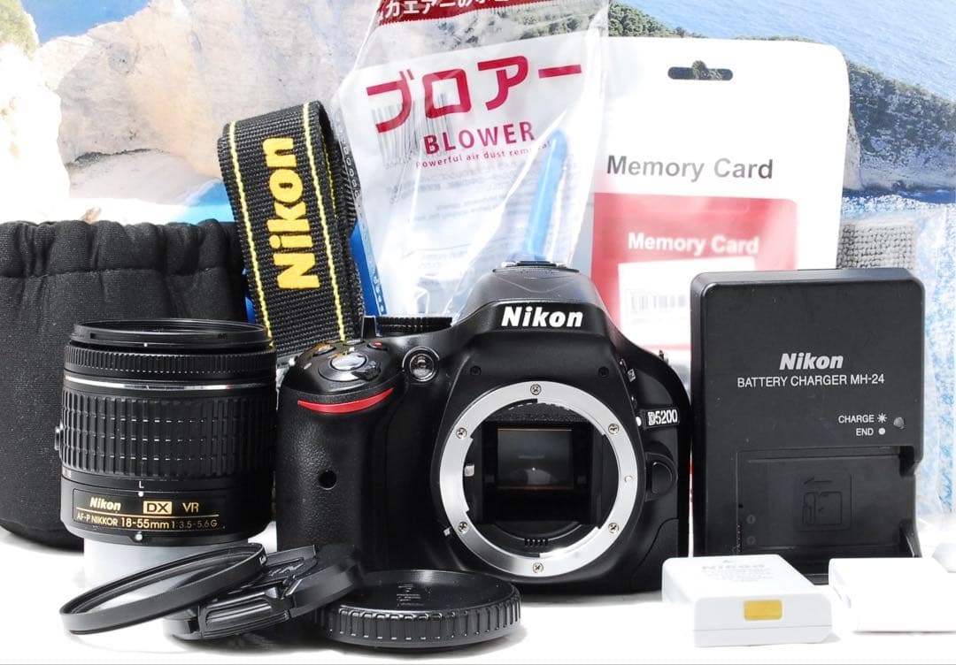 ❣️Nikon D5200❣️すぐ使えるセット❣️スマホ転送OK❣️手ぶれ補正レンズ❣️