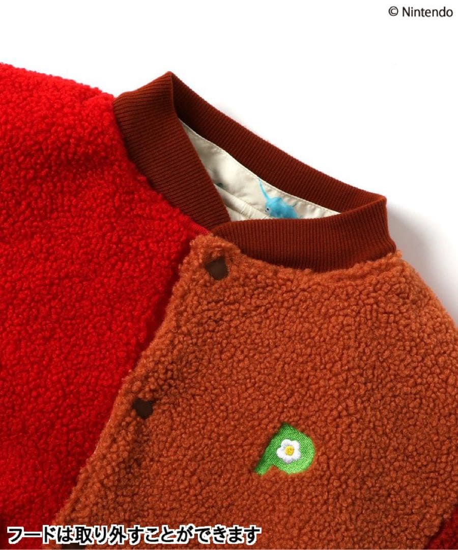 『aya』BREEZE ピクミンコラボ リバーシブルボアブルゾン