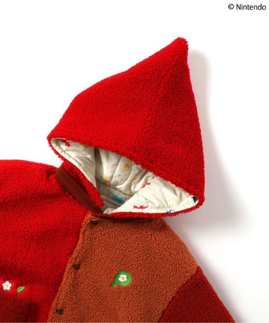 『aya』BREEZE ピクミンコラボ リバーシブルボアブルゾン