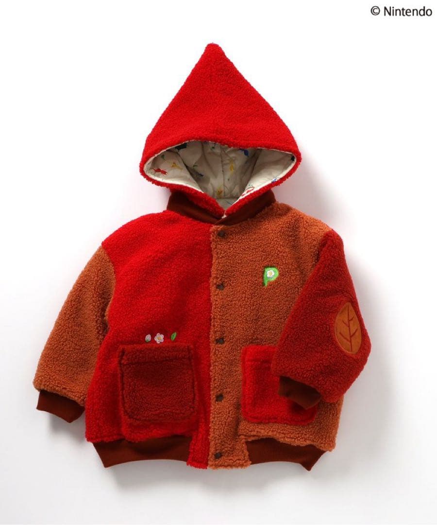 『aya』BREEZE ピクミンコラボ リバーシブルボアブルゾン