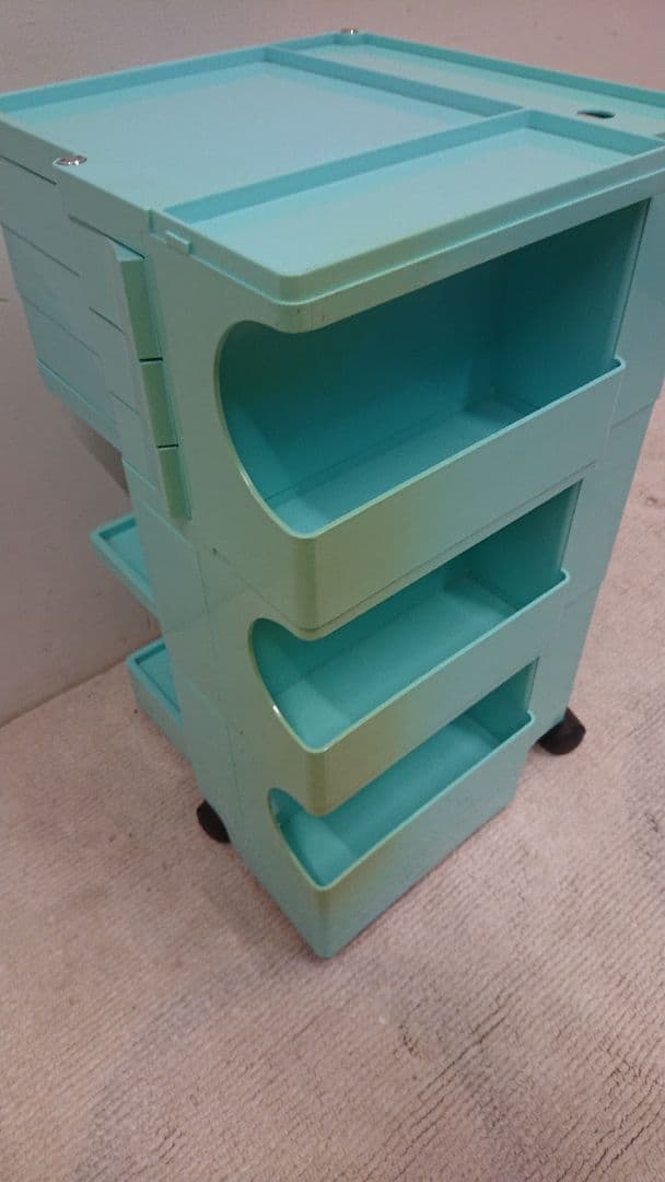 B-line ビーライン ボビーワゴン 水色 3段3トレイ