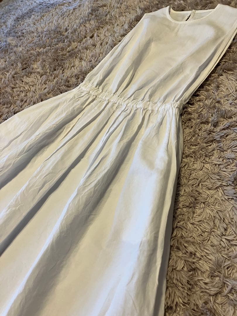 homspun コットンリネンマットノースリーブワンピース　ホームスパン