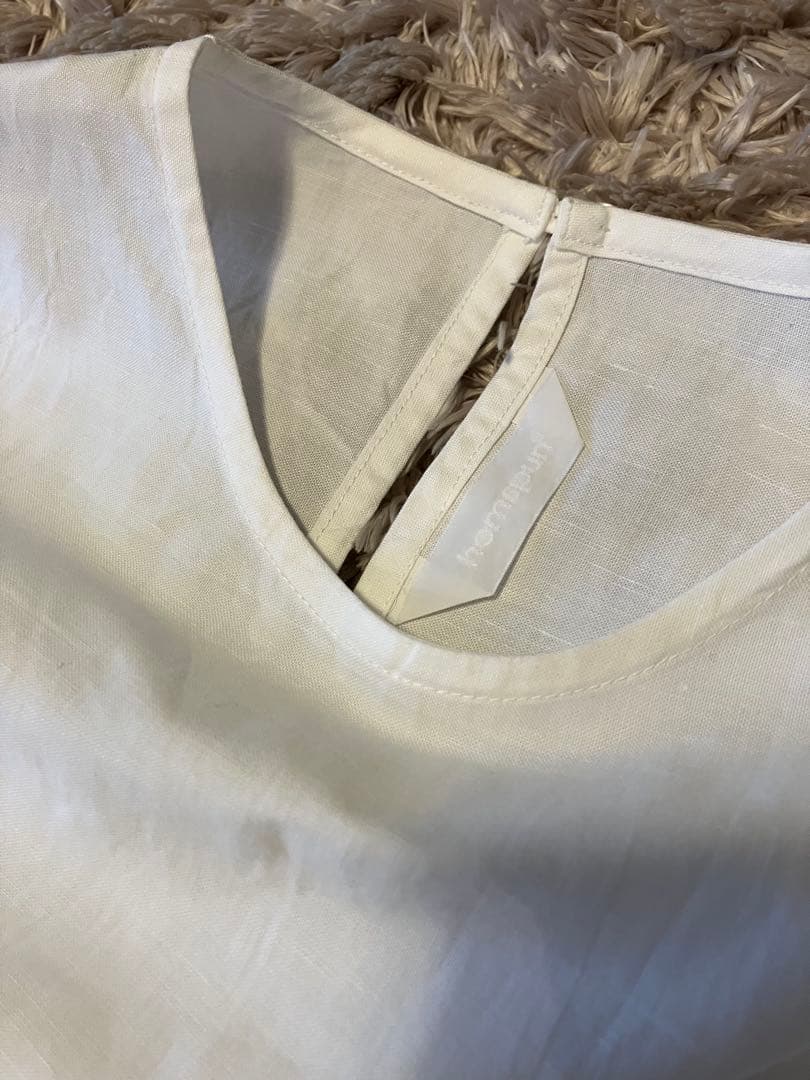 homspun コットンリネンマットノースリーブワンピース　ホームスパン