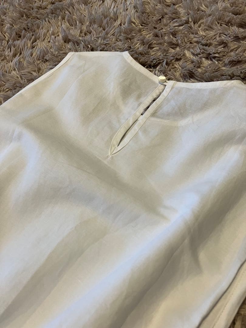 homspun コットンリネンマットノースリーブワンピース　ホームスパン