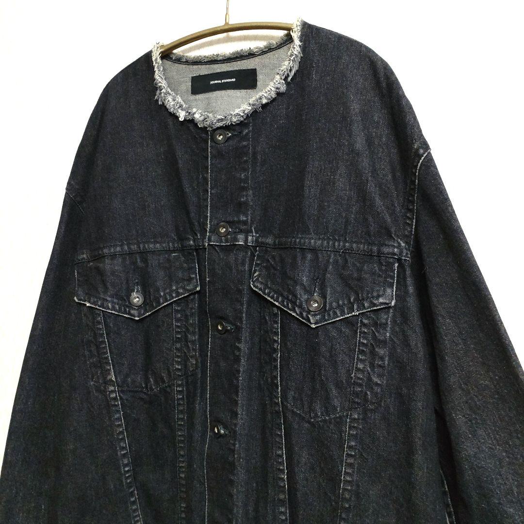 ジャーナルスタンダード ノーカラー デニム ジャケット