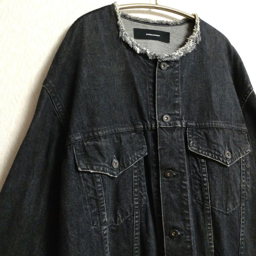 ジャーナルスタンダード ノーカラー デニム ジャケット
