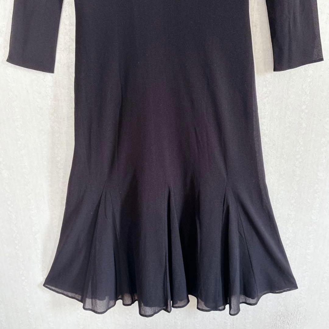 ヴィヴィアンタム フレアワンピース 花柄 刺繍 マーメイド パワーネット シアー