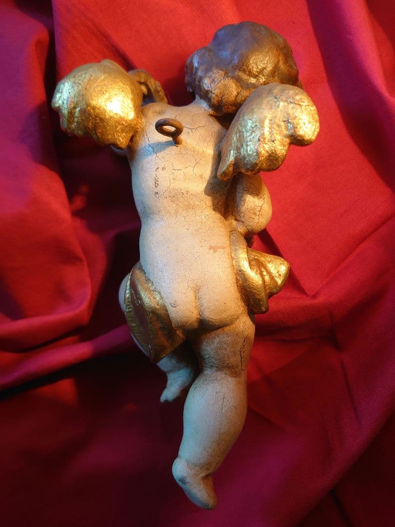 アンティーク オーストリア 天使ペア 壁飾り