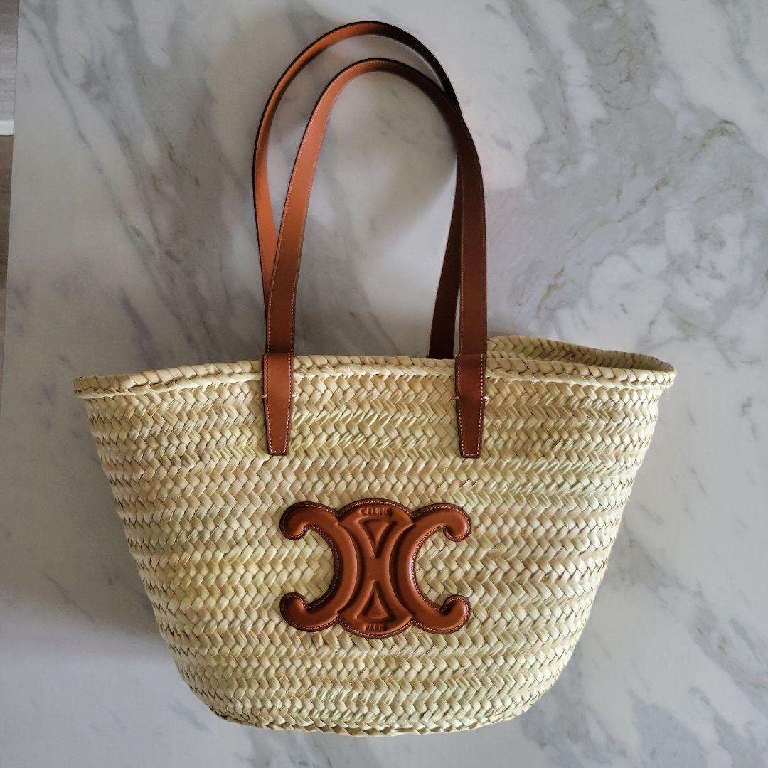 【新品未使用・訳アリ】CELINE/セリーヌ ミディアム クラシックパニエ タン