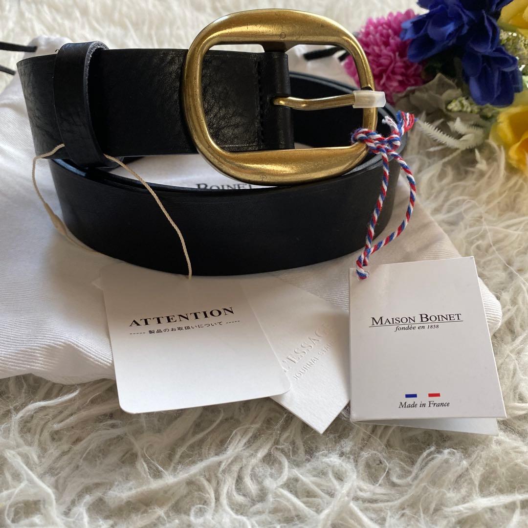 【りんごっちMAISON BOINET/メゾンボワネ】35MM ベルト　黒