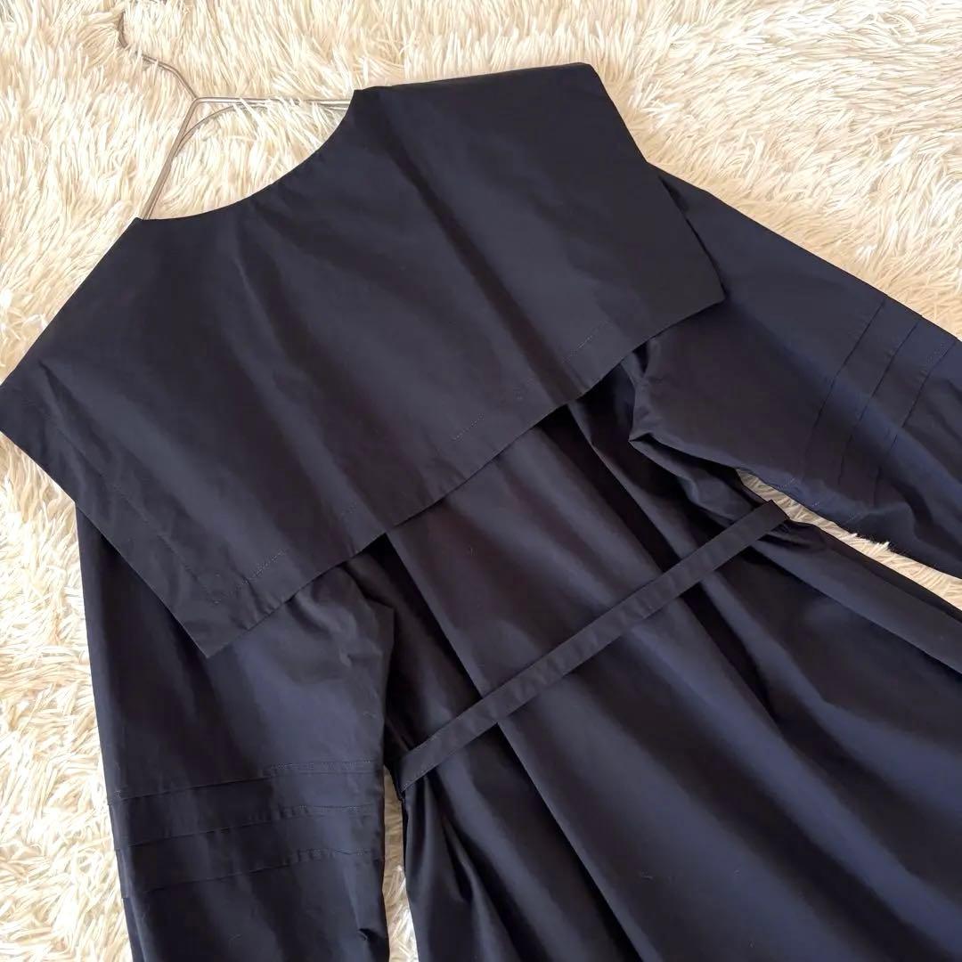 美品✨アドーア　コットンストレッチブロードワンピース　ビッグカラー　セーラー