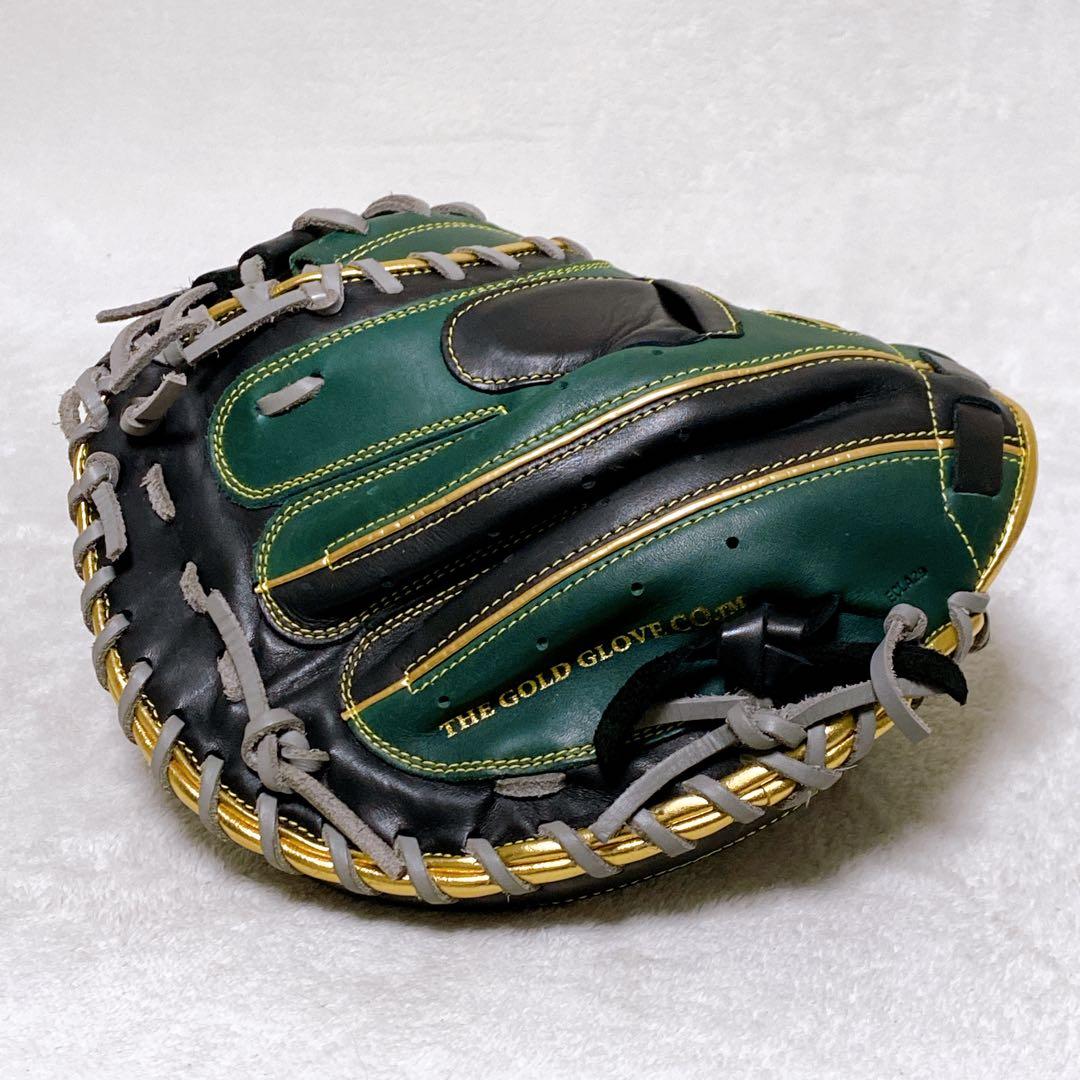 美品　ローリングス　軟式用キャッチャーミット　ハイパーテック　緑　黒　金　R2G