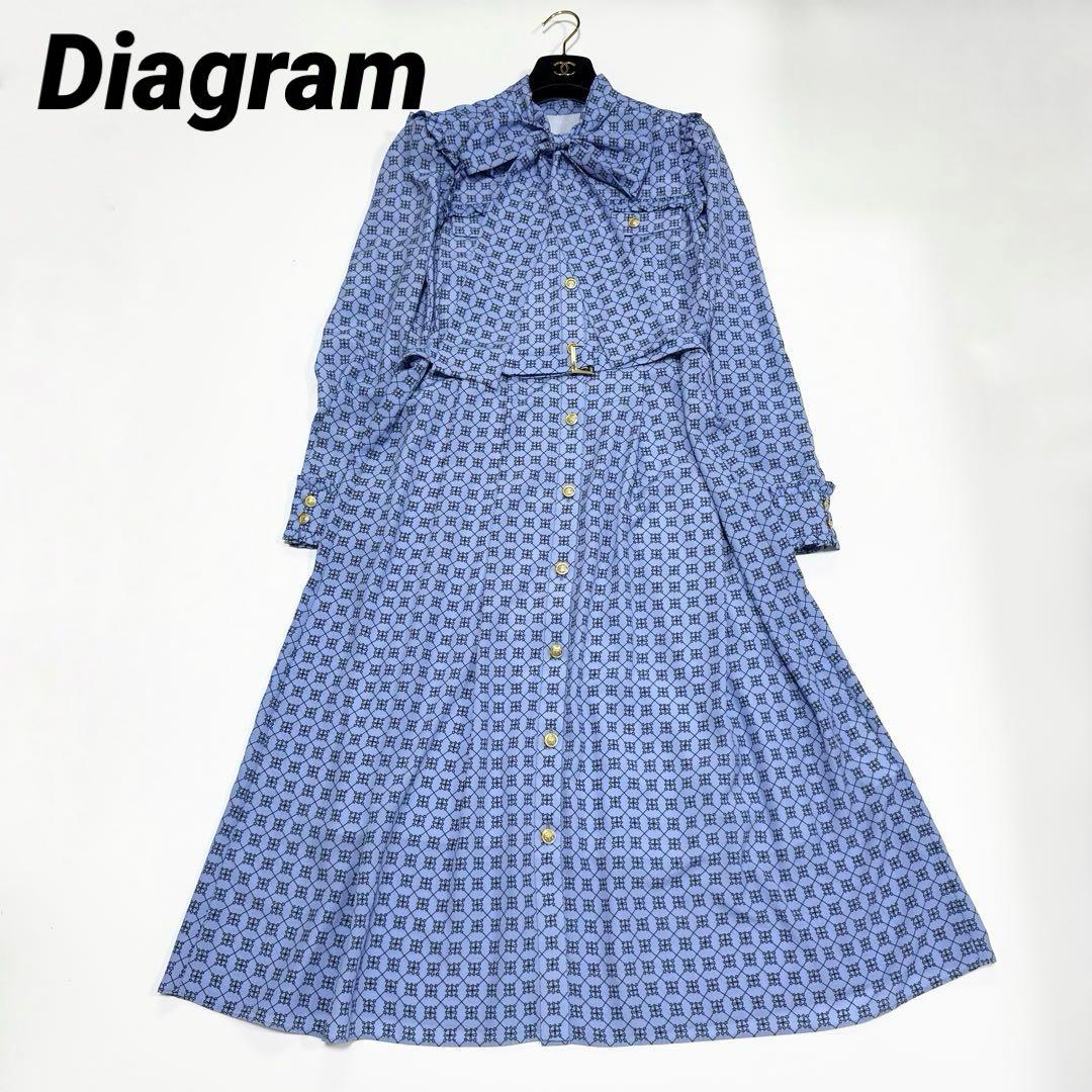 【極美品✨】ダイアグラム　キカチェックプリントドレス　38 2023年