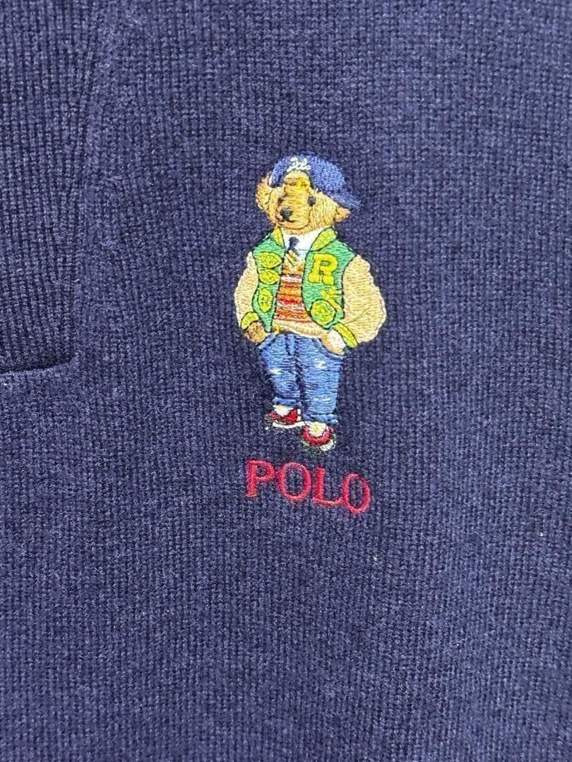 ポロ ラルフローレン ベアウールクォータージップセーター 秋冬 サイズS 新品