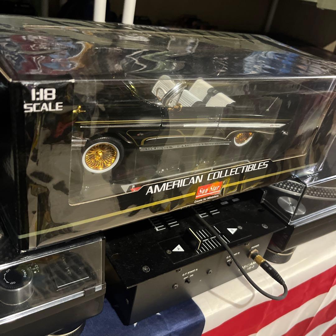 て*ん様 1/18 1961 インパラ コンバー ローライダー ゴールド 可動サ