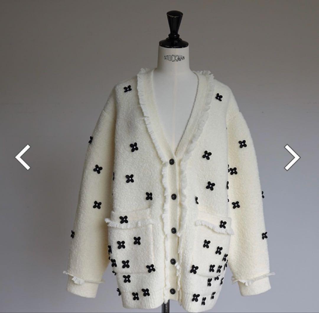 新品タグ付き　ジプソフィア　お花カーディガン