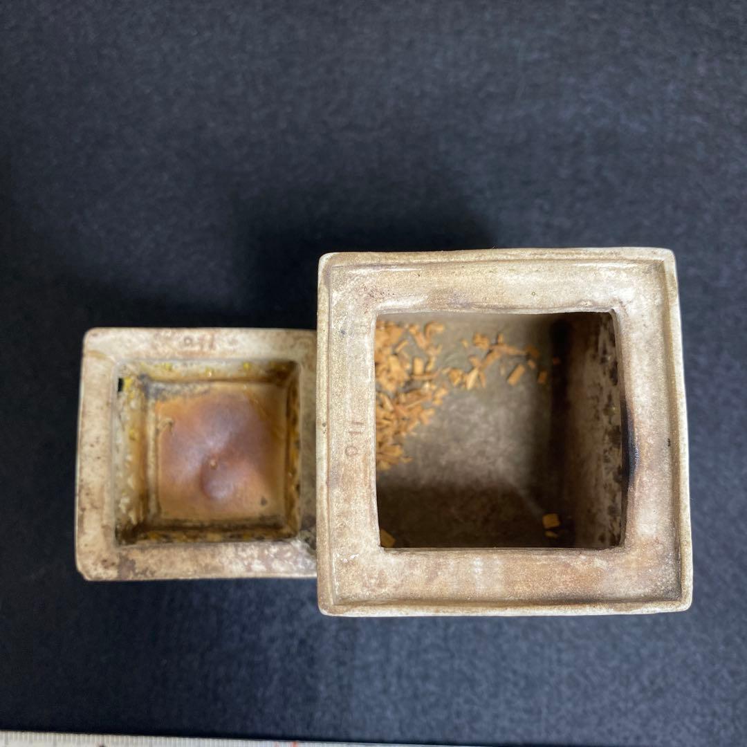 中国古玩　粉彩透香炉　トヒオ　高さ約11.5㎝　東里8-0130①