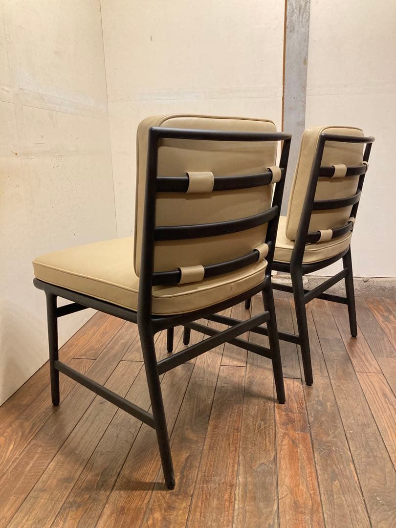 TIME&STYLE タイム＆スタイル SENSUAL ラダーバック 本革 2脚