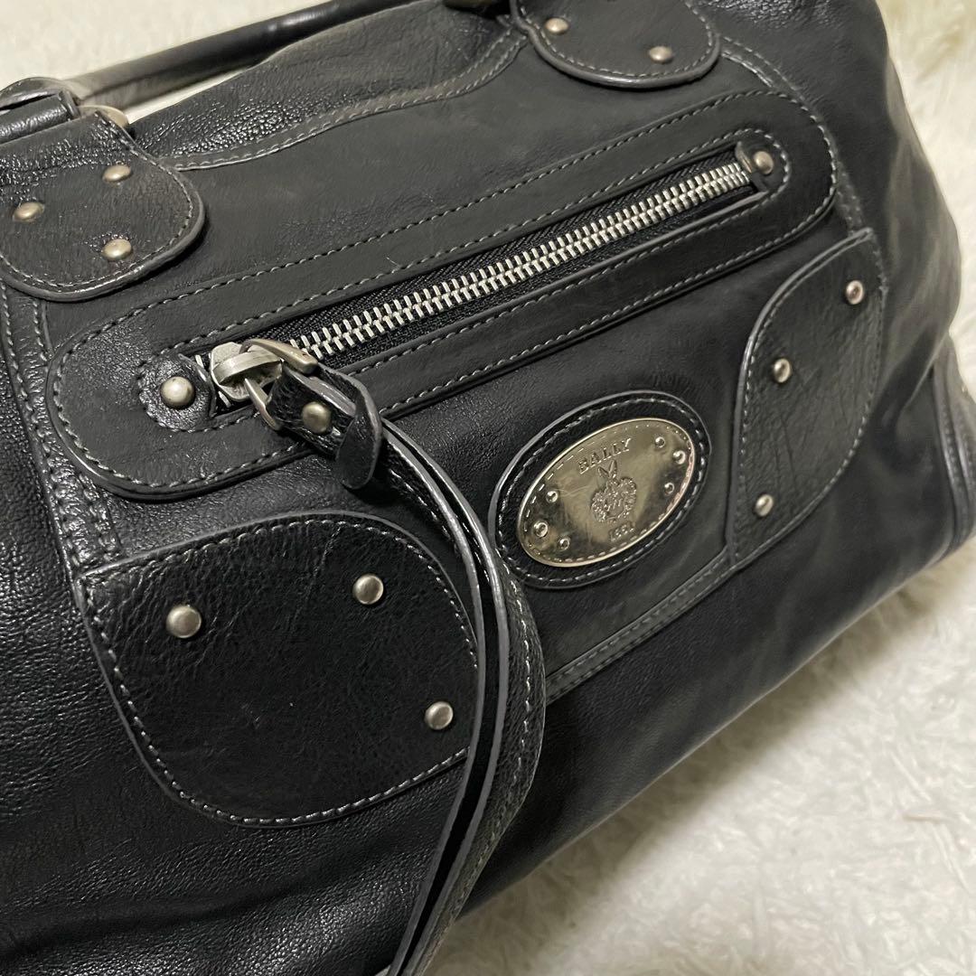 バッグ Vintage Bally Y2K Handbag Black Studs