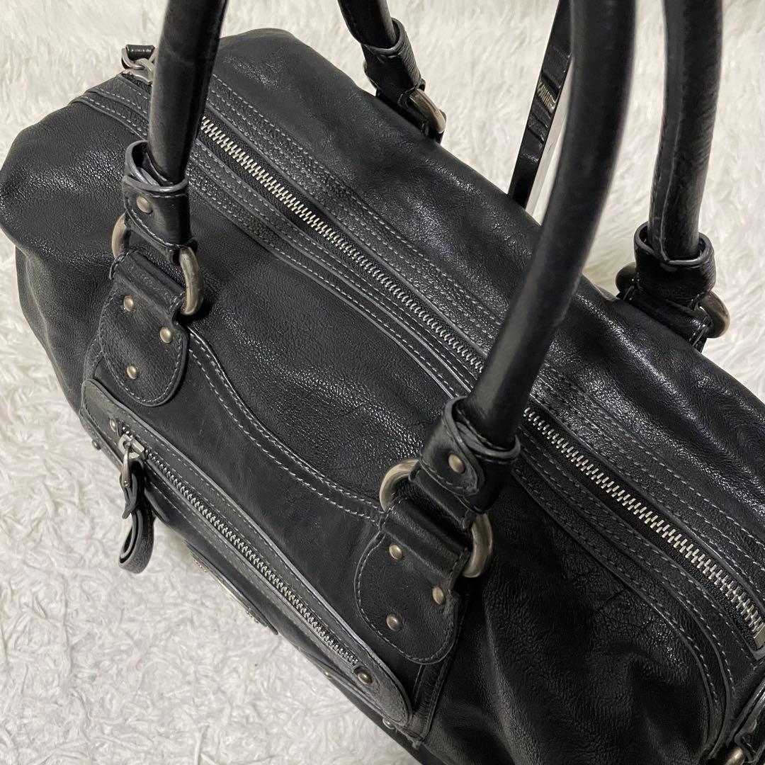 バッグ Vintage Bally Y2K Handbag Black Studs