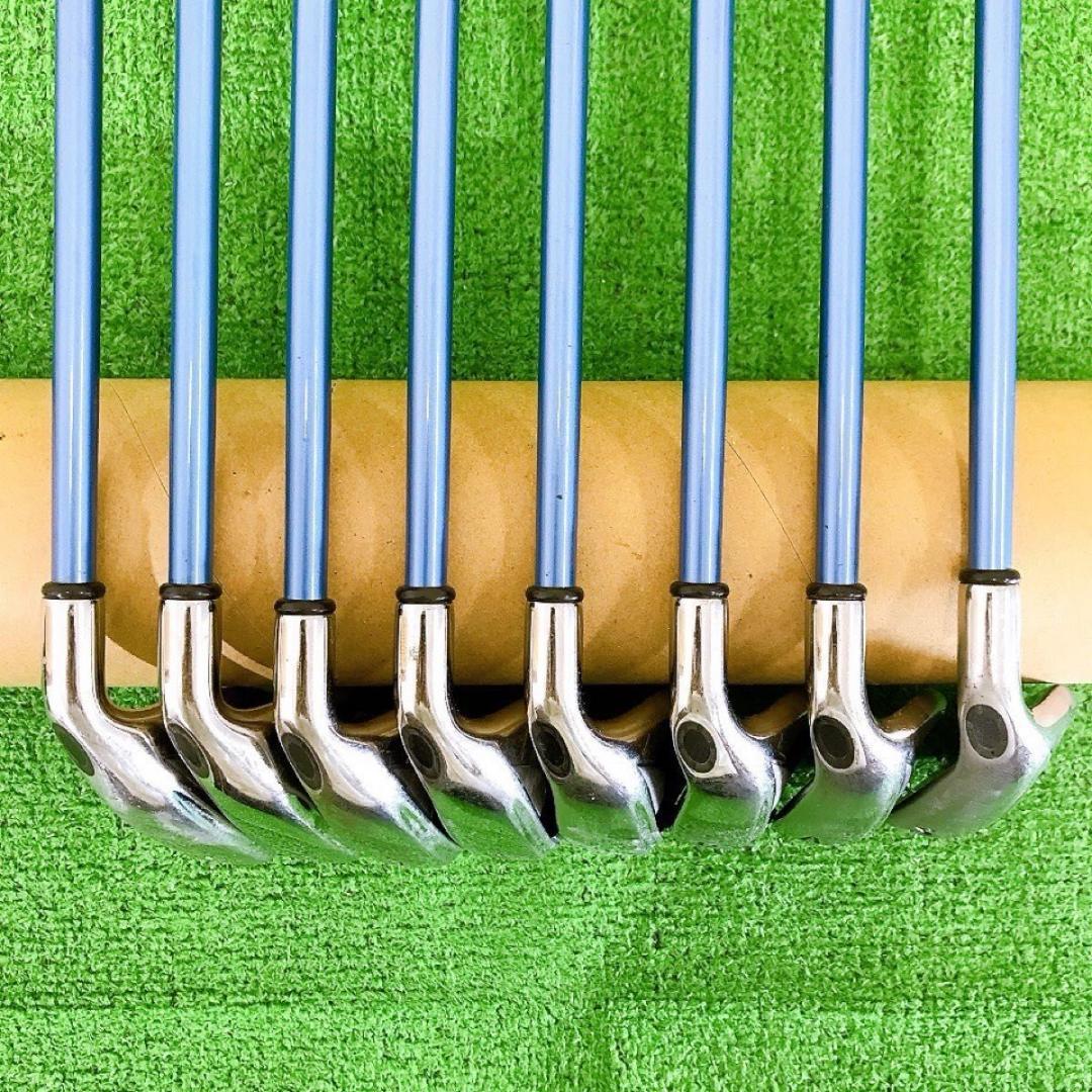 テ17★キャロウェイ X-20 豪華8本レディースアイアンセットL ライトブルー