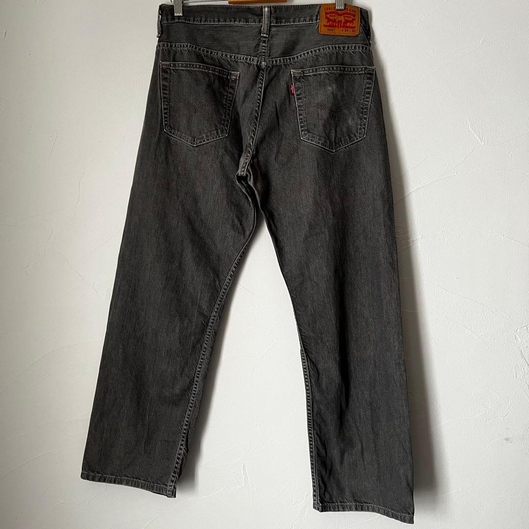 LEVI'S 569 先染め　ブラック　グレー　W34 L32 エジプト製
