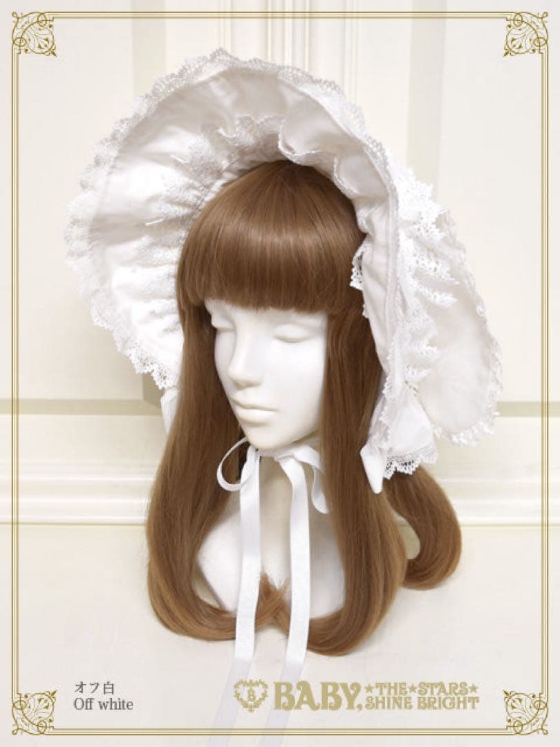 baby,うさみみボンネット　オフ白　新品