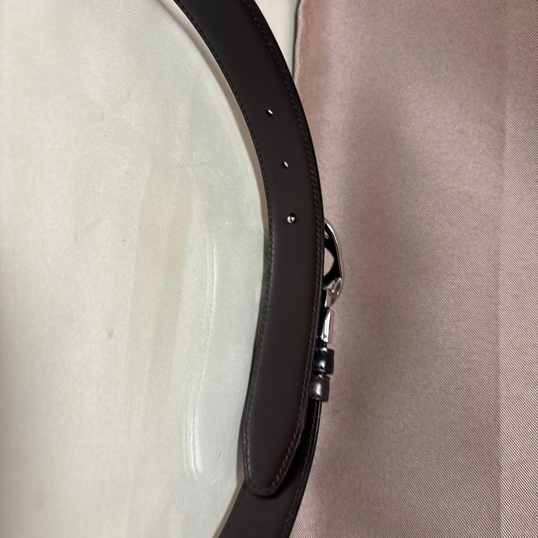 GUCCI グッチ Ladys ブラックレザーベルト ダブルGロゴ