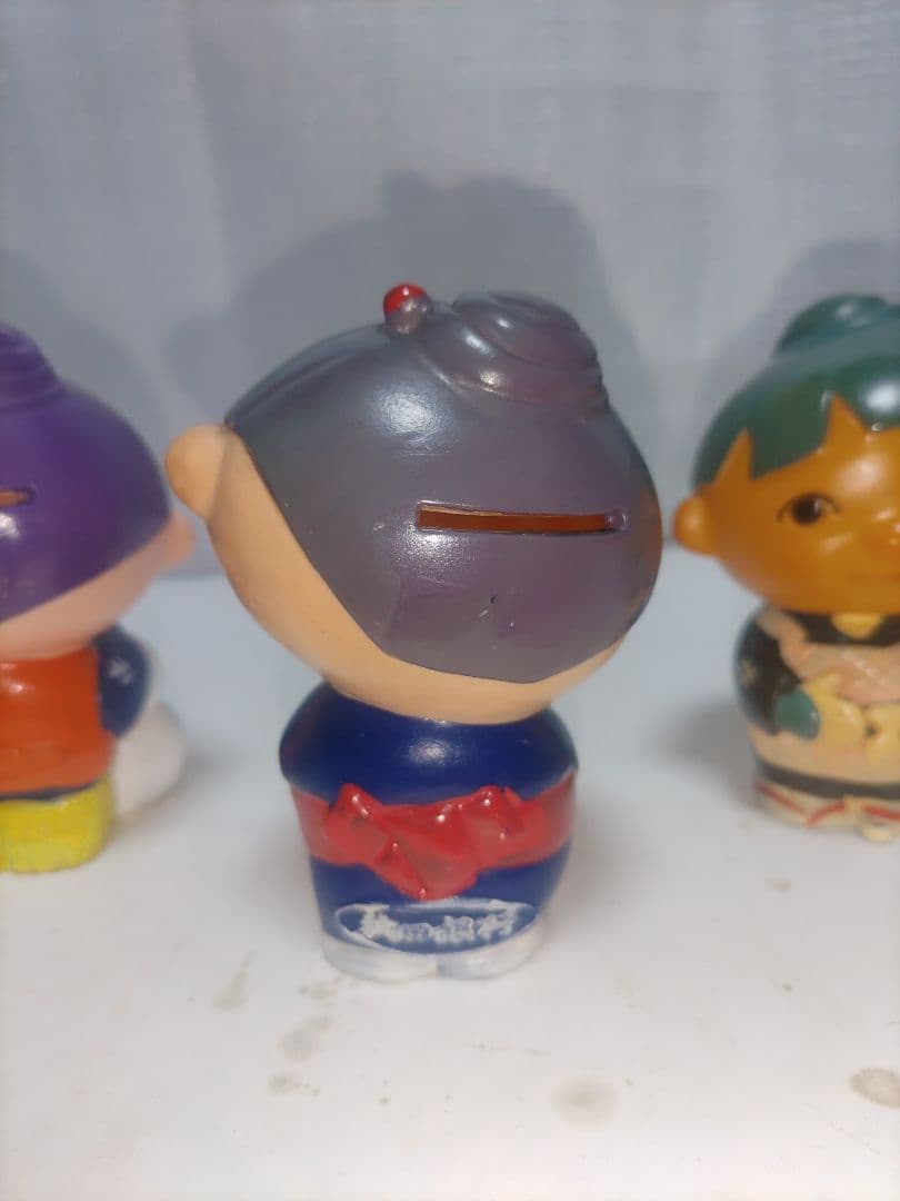 昭和レトロ　当時物　希少品　秋田銀行　アコちゃん　ソフビ貯金箱　5種類