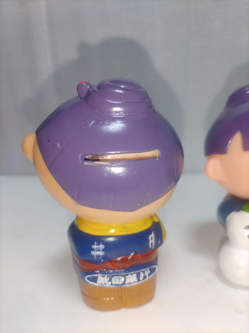 昭和レトロ　当時物　希少品　秋田銀行　アコちゃん　ソフビ貯金箱　5種類