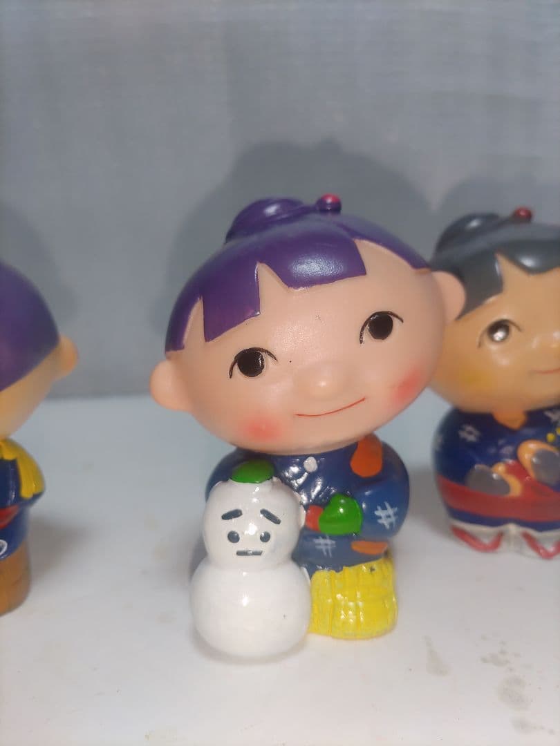 昭和レトロ　当時物　希少品　秋田銀行　アコちゃん　ソフビ貯金箱　5種類