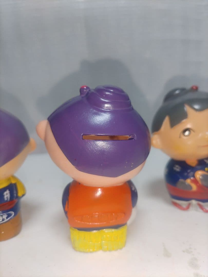 昭和レトロ　当時物　希少品　秋田銀行　アコちゃん　ソフビ貯金箱　5種類