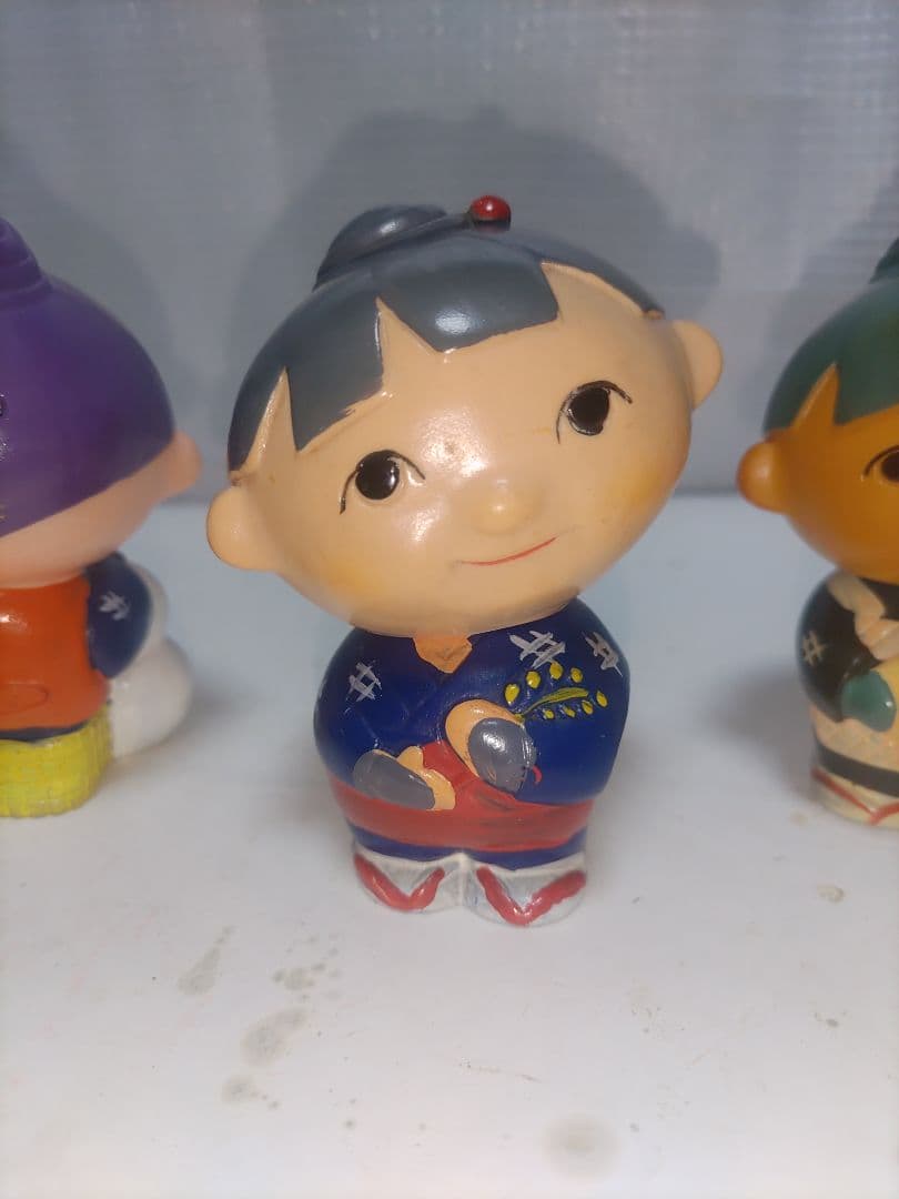 昭和レトロ　当時物　希少品　秋田銀行　アコちゃん　ソフビ貯金箱　5種類