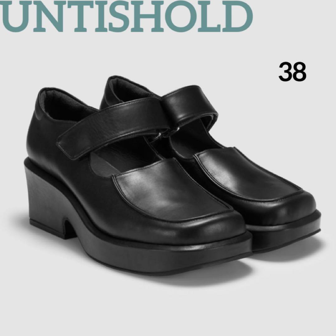 美品⭐️UNTISHOLD アンチショルド LIZA レザーシューズ 黒 日本製